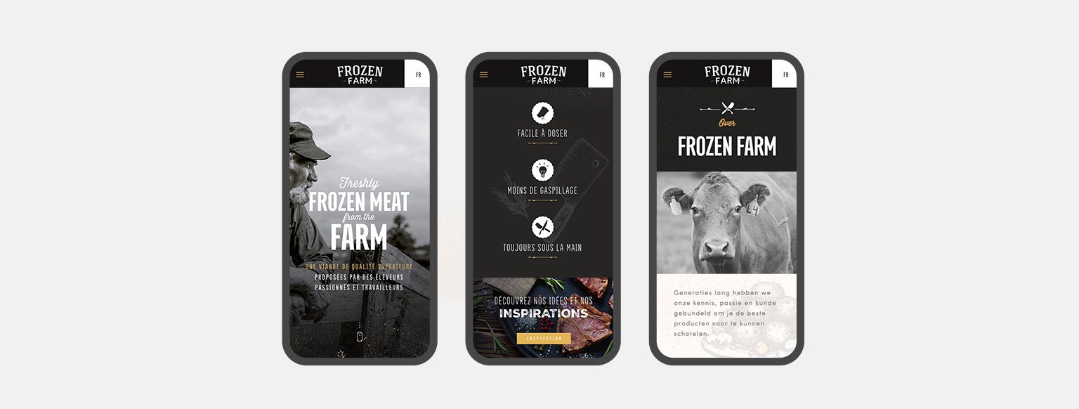 Frozen farm - website mockup