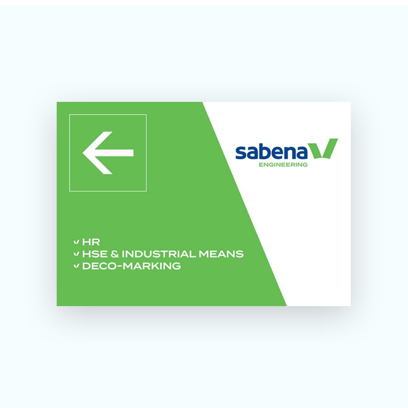 Panneau direction sabena - branding